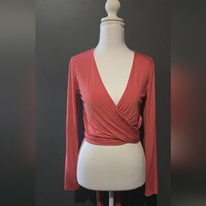 Charlotte Avery boutique Nwt Women’s  Long-Sleeve Wrap Top